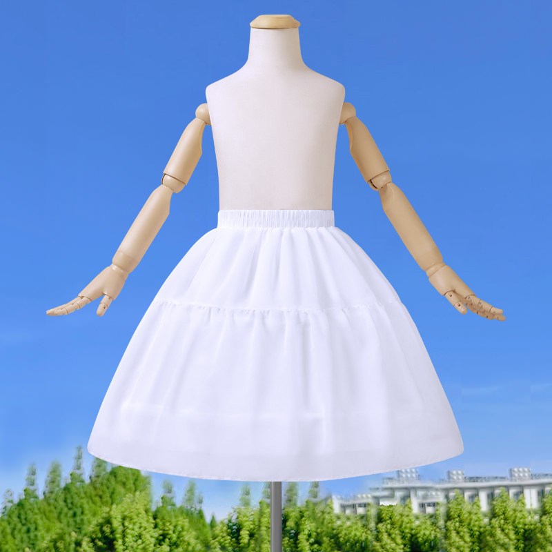 儿童礼服裙撑女童公主裙蓬蓬裙短款半身裙日常lolita黑色暴力裙衬图片