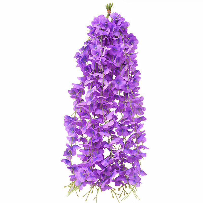 仿真紫藤花花串绣球花条藤蔓装饰假花藤条垂吊婚庆塑料花绢花悬吊