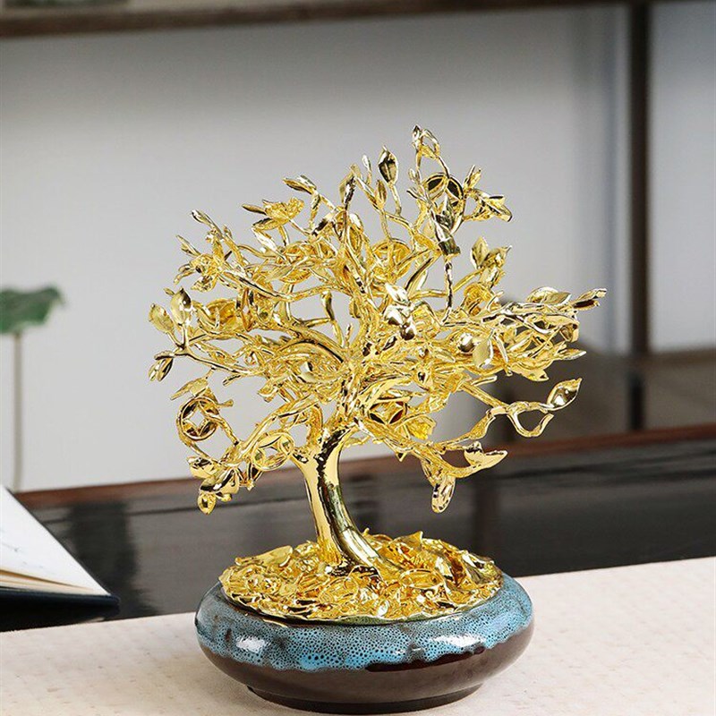 引进财富宝树饰品,手工艺品,新中国风桌面装饰,客厅门厅,办公室财