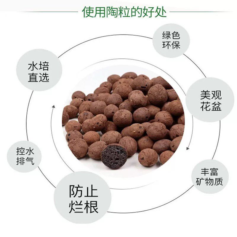 陶粒园艺专用花盆垫底铺面卫生间回填花用防烂根多肉月季兰花植料