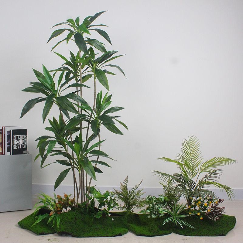 仿真南天竹造景绿植室内楼梯下景观植物落地盆栽橱窗假树摆件装饰