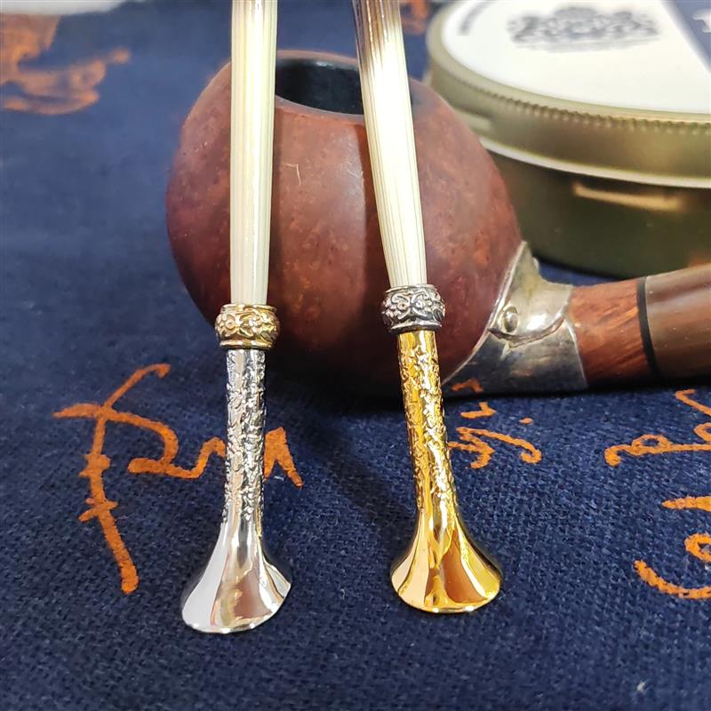 纯手工烟斗压棒角度设计合理有效助燃(首饰级抛光黄铜材质)