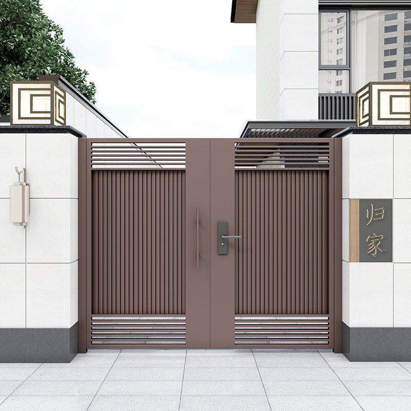 铝合金庭院门农村自建房大门别墅门双开门铁艺花园入户外院子大门