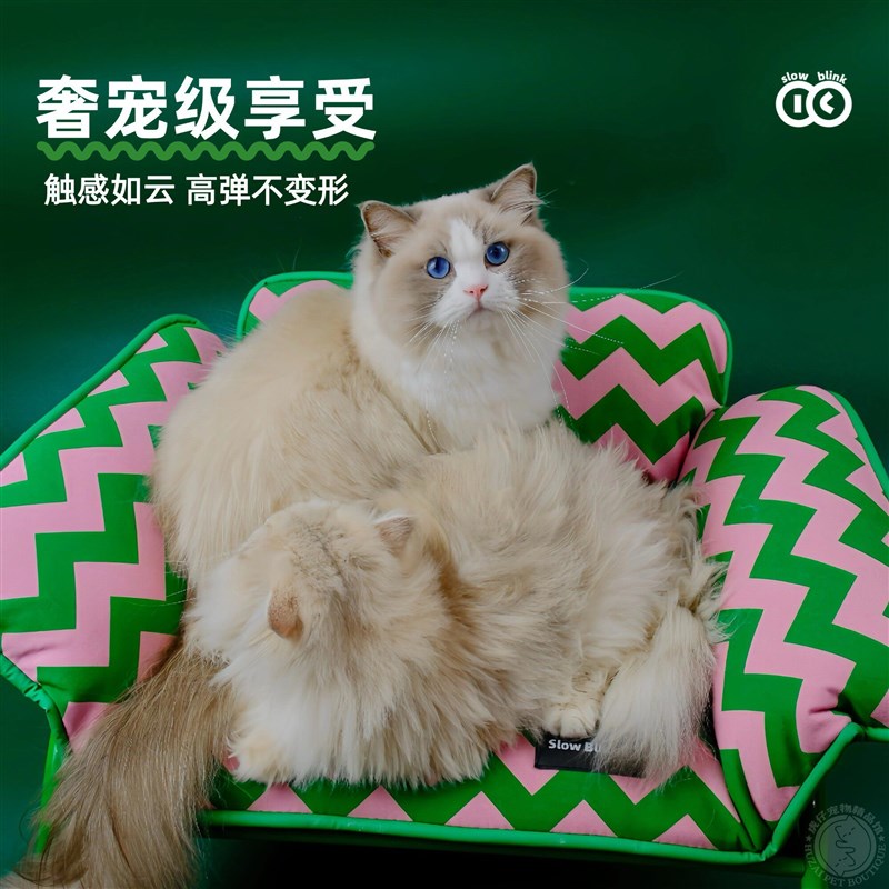 慢眨眼宠物行军床猫沙发床猫窝狗窝多用可拆卸拆洗大号宠物窝睡床
