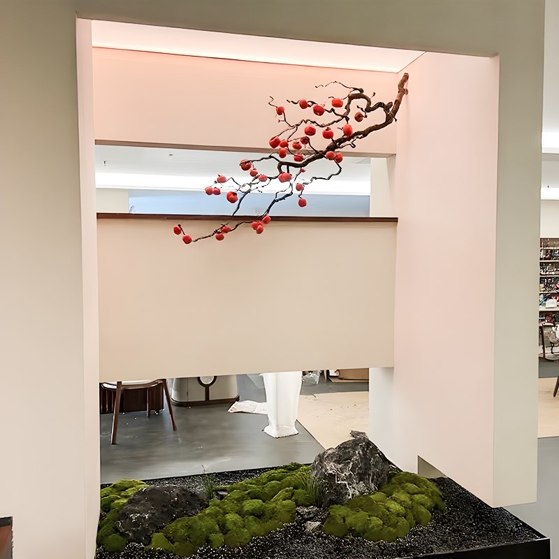 仿真柿子树悬挂壁挂干支龙枣假柿子假石榴树景观造型树餐厅天花板