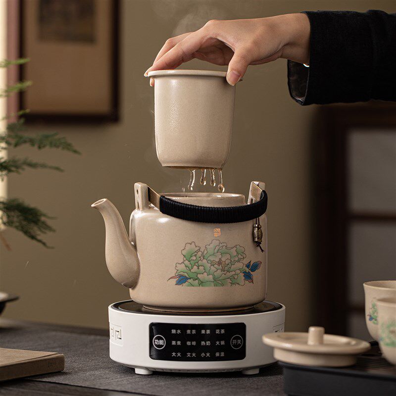 陶瓷养生炉电陶炉煮茶壶家用单号壶多功能加热烧水壶花茶煮茶器