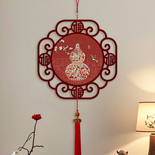 葫芦中国结挂饰福绿吉祥字画新中式客厅装饰挂件入户玄关餐厅挂画