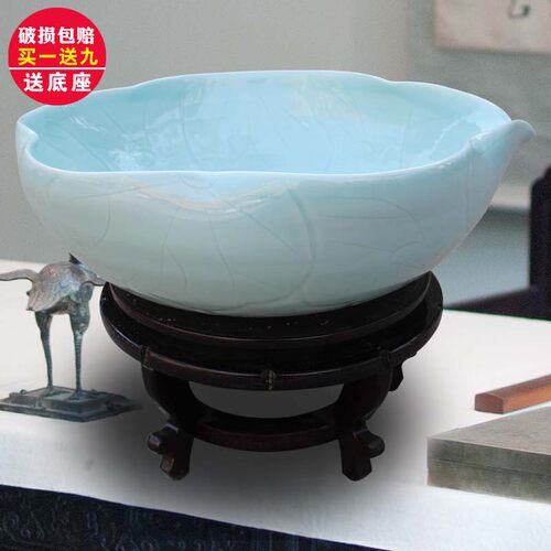 景德镇陶瓷鱼缸大号养金鱼缸睡莲盆荷花缸碗莲缸风水乌龟缸盆客厅