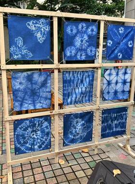 实木网格展示架画展画室幼儿园作品展示架美术展览架移动户内展架
