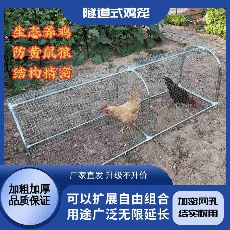 铁网鸡笼兔笼跑道养鸡隧道笼子农场户外溜达鸡笼子庭院农家用散养