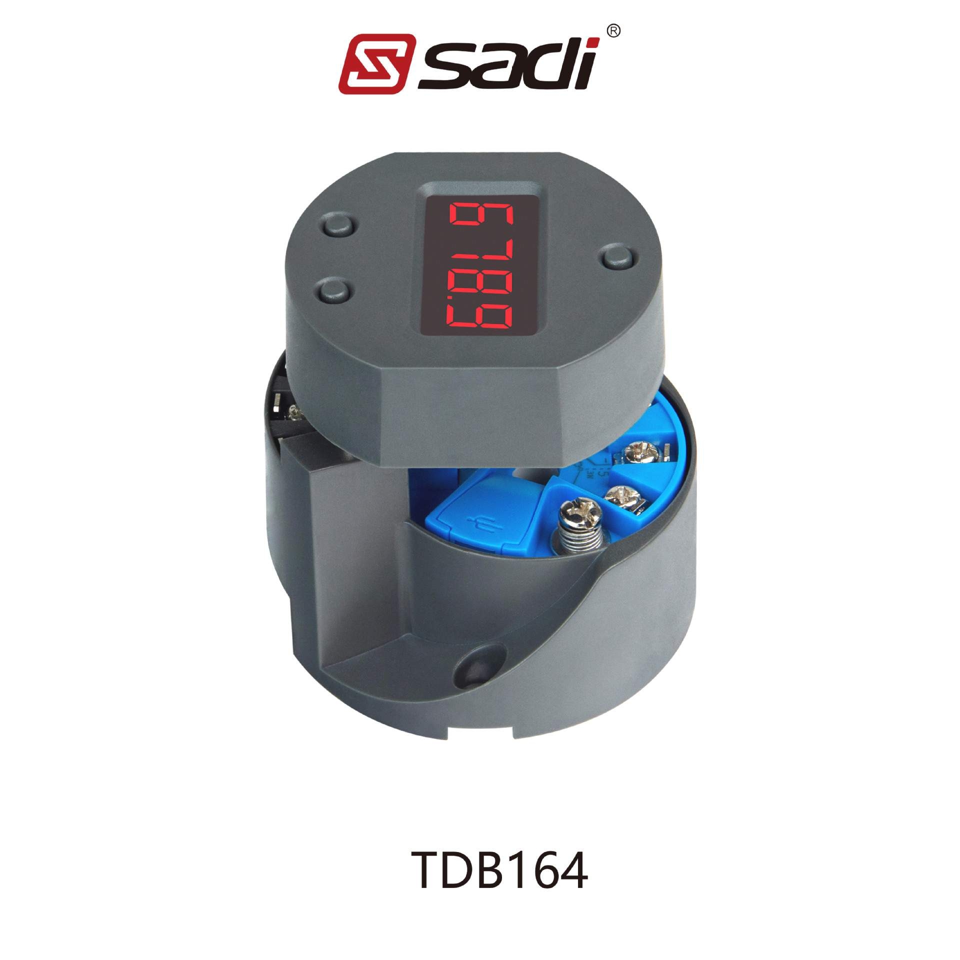TDB164常规型LED显示拨码开关智能温度变送器(组合式)/温度仪表