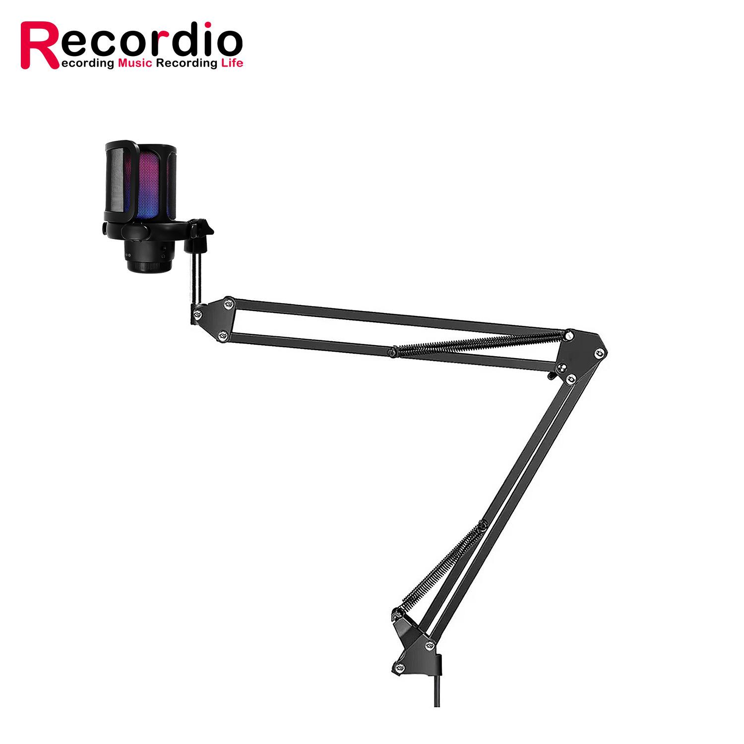 RGB电竞游戏麦克风USB圆盘电容麦克风视频会议录播直播唱歌话筒S1