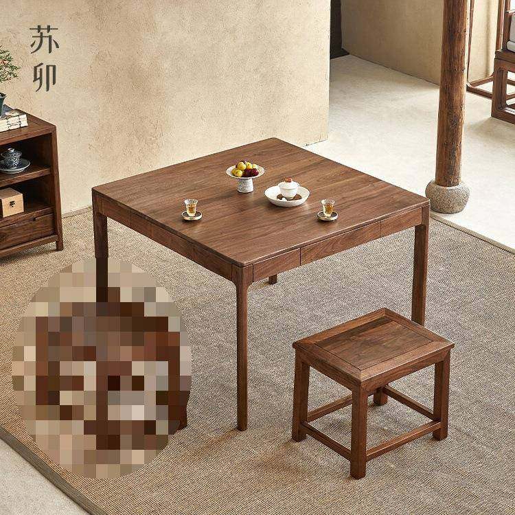 黑新中式棋牌桌家用餐桌椅组合胡桃木茶桌正方形全八仙桌苏卯实木,鲜花速递/花卉仿真/绿植园艺,割草机/草坪机,淘宝优惠券,粉丝福利购,淘宝优惠卷