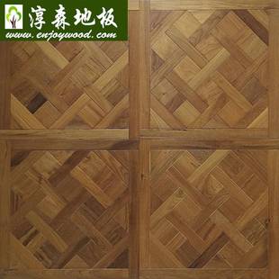 缅甸柚木凡尔赛艺术拼花木地板多层实木方块木地板
