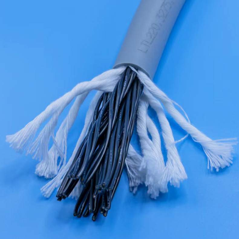 高柔性拖链电缆trvv耐折抗干扰屏蔽线234多芯机器人抗拉拖链线缆