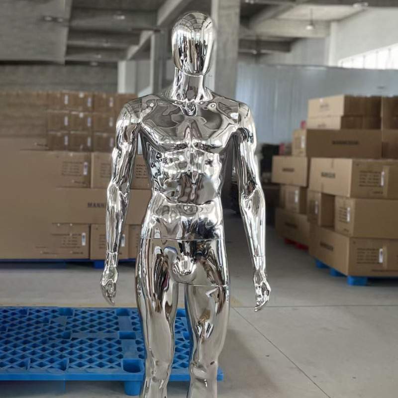 电镀模特金色银色人体模特男全身模特服装模特道具橱窗展示架假人