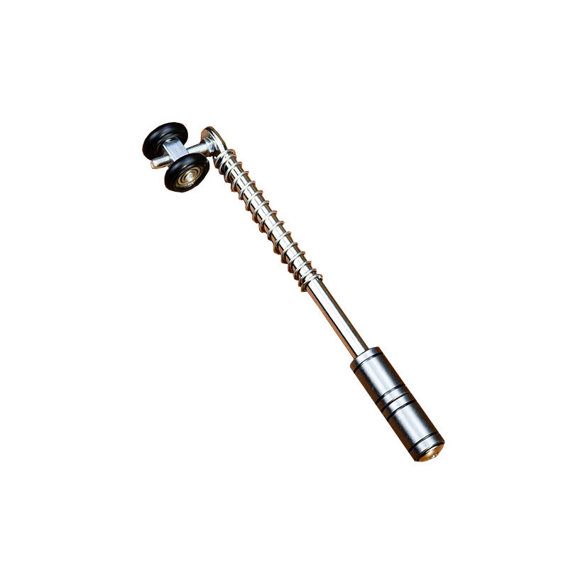 无下轨老款折叠门连杆弹簧吊轮铝合金玻璃卫生间移门滑轮上轨道件