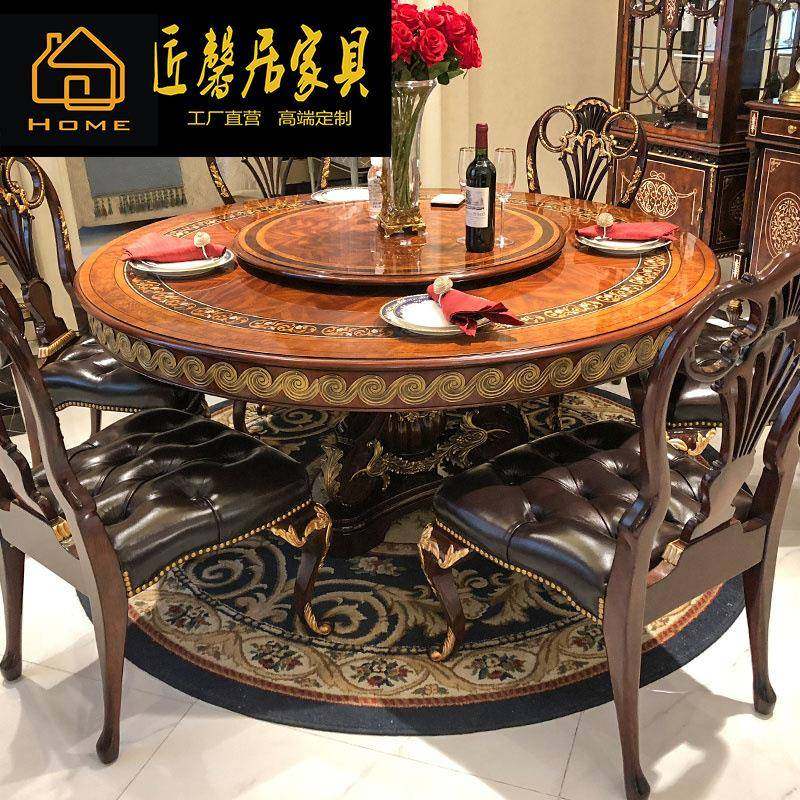 亚历山大带转盘加大圆餐桌欧式铜雕花十人位中餐桌别墅宴会厅家具,家装灯饰光源,其它灯具灯饰,淘宝优惠券,粉丝福利购,淘宝优惠卷