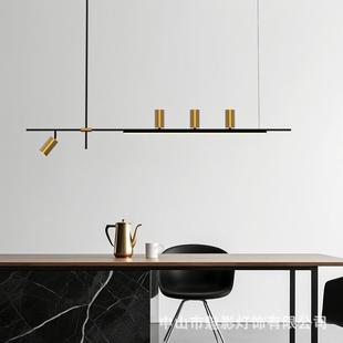 设计师款家用餐厅吧台岛台长条吊灯意式极简创意现代商店前台吊灯