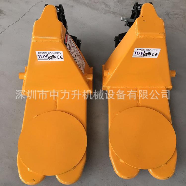 2吨3吨超宽超短手动叉车液压搬运车加长小型托盘车地牛