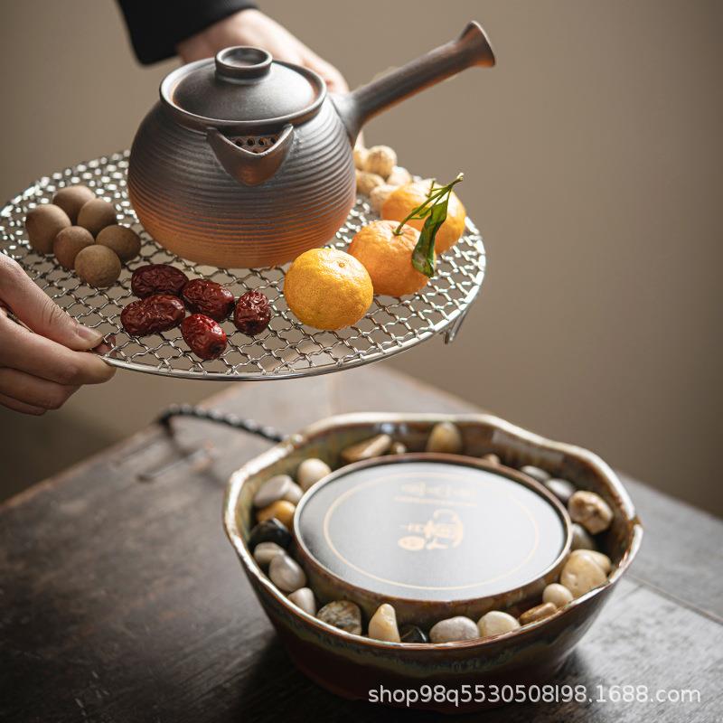瓷耕堂围炉煮茶家用室内烤红薯静音电陶炉煮茶器碳烤煮茶壶