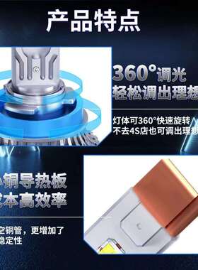 汽车LED大灯120W超亮大功率远近光H11 H4 H7 H1 HB3改装LED前照灯