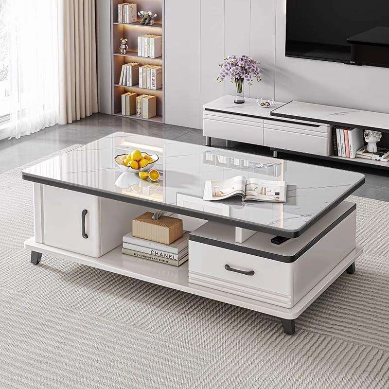 茶几客厅家用小户型简约现代钢化玻璃2025新款轻奢岩板阳台小茶台
