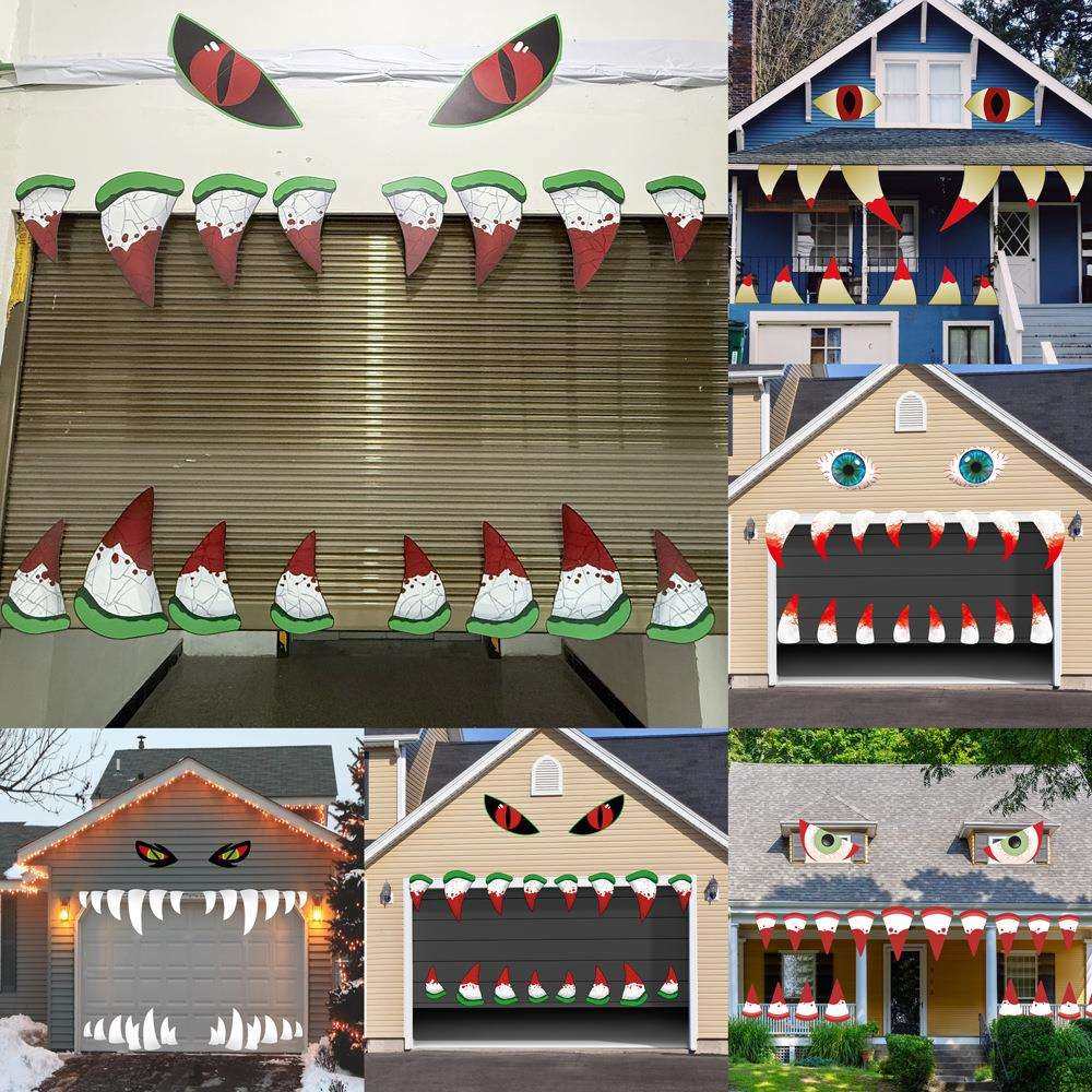 HW111-116跨境新款万圣节大尺寸怪兽车库门贴节日车库门装饰贴纸,鲜花速递/花卉仿真/绿植园艺,割草机/草坪机,淘宝优惠券,粉丝福利购,淘宝优惠卷