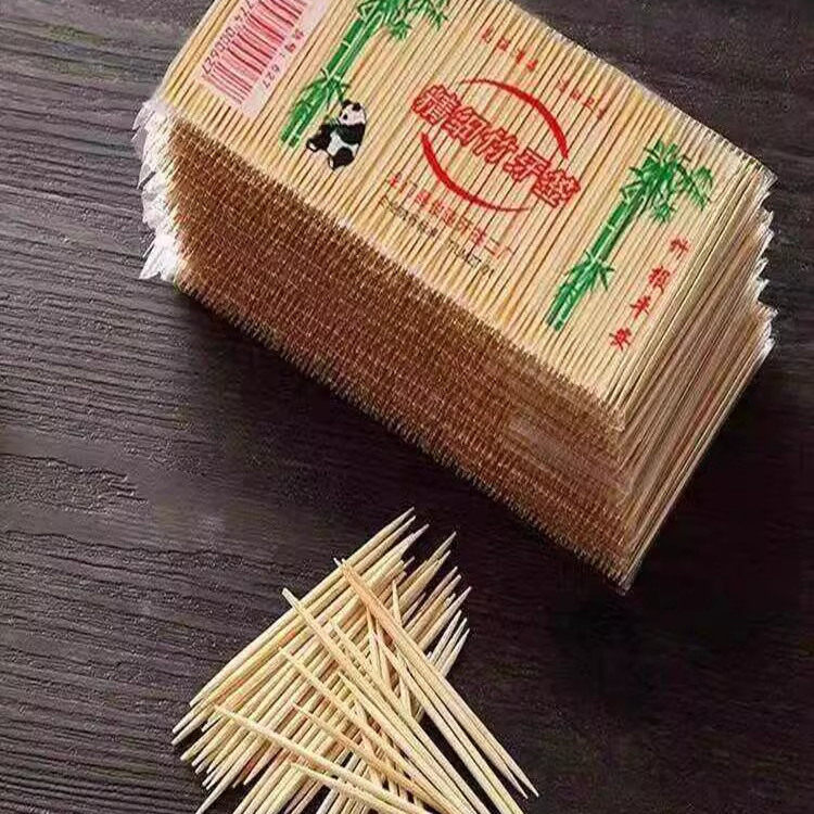 家用竹签棒竹制牙签天然卫生水果签竹签毛竹牙签一次性双头餐饮 - 实物图