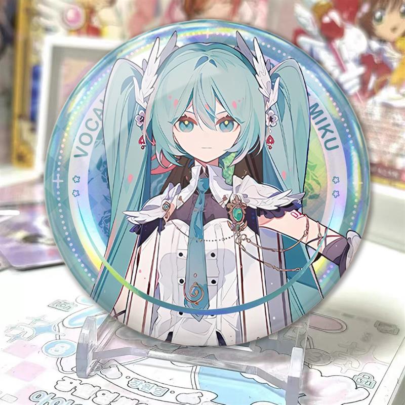 初音未来-骑士幻想周边谷银葱吧唧镜音双子双闪徽章胸针摆件/礼物