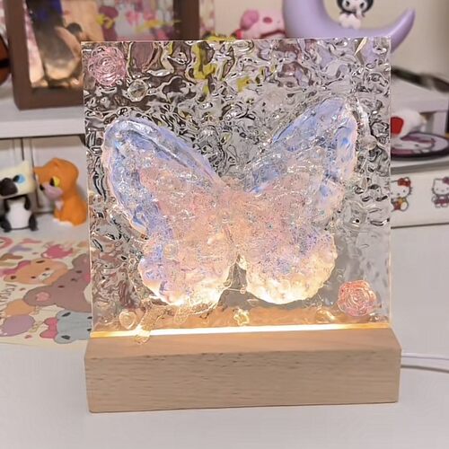手工DIY亚克力立体梦幻蝴蝶手绘水波纹全套材料包创意制作送女友