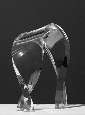 亚克力艺术丝带摆件样板间客厅茶