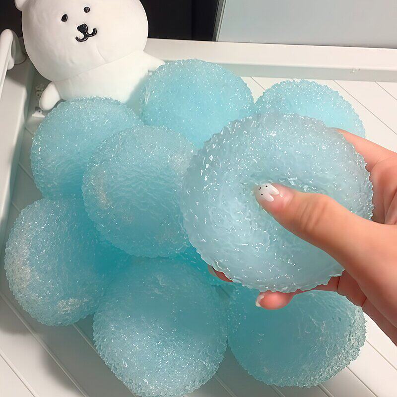 海盐冰沙球|沙感捏捏乐手作球解压玩具学生髪泄神器squishy压力球