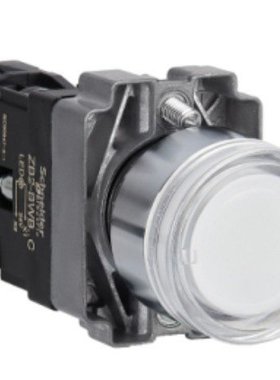 S平头带灯按钮XB2BW31B1C 白色，?22 ，弹簧复位 ，1NO