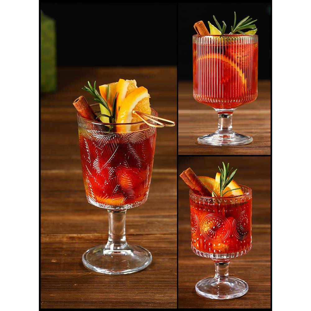 热红酒杯圣诞鸡尾酒太阳花高脚杯高颜值微醺煮酒喝洋酒杯玻璃杯子