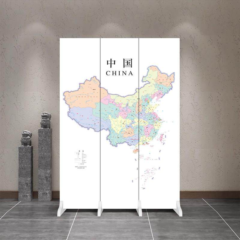 地图屏风隔断简约现代折叠移动遮挡进门家用简易酒店办公室店铺,住宅家具,折屏,淘宝优惠券,粉丝福利购,淘宝优惠卷
