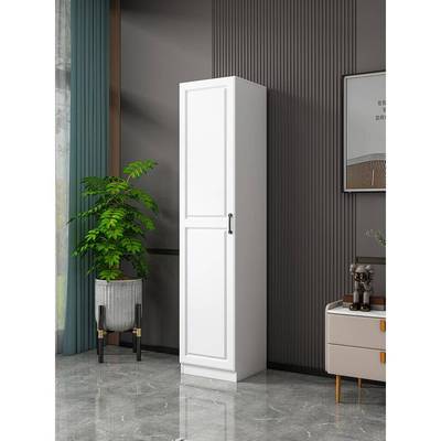 单门欧式小衣柜边柜立柜窄身柜现代简约阳台组合储物柜夹缝柜2米