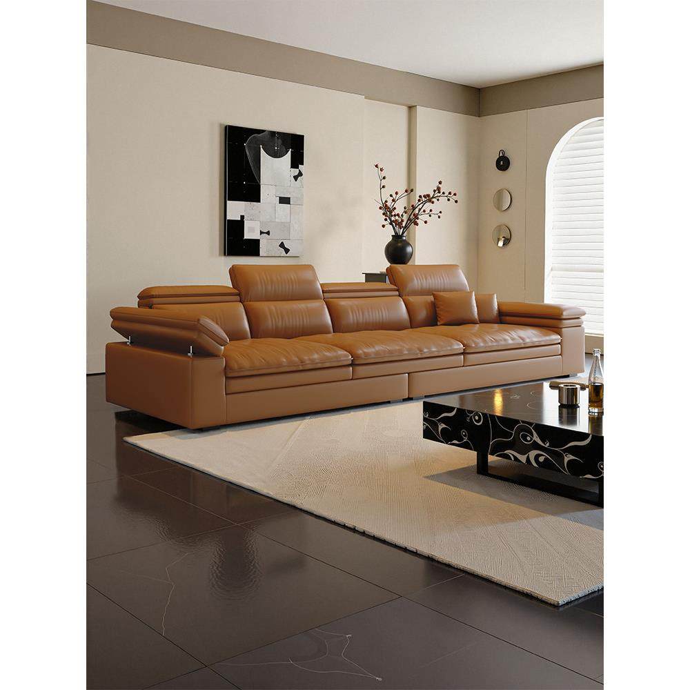 政府补贴意式轻奢真皮帆船沙发简约客厅超宽坐深多功能皮艺沙发,住宅家具,皮艺沙发,淘宝优惠券,粉丝福利购,淘宝优惠卷