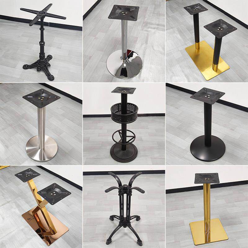 餐桌桌脚台脚台架家具支架西餐厅桌子配件铁艺不锈钢金色轻奢桌脚
