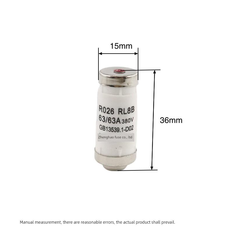 正熔陶瓷保险丝管RO26 RL98 RL8B螺旋式熔断器380V熔芯 32A40A63A