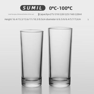 加厚无铅玻璃科林杯酒吧商业鸡尾酒莫吉托气泡果汁杯调酒直杯