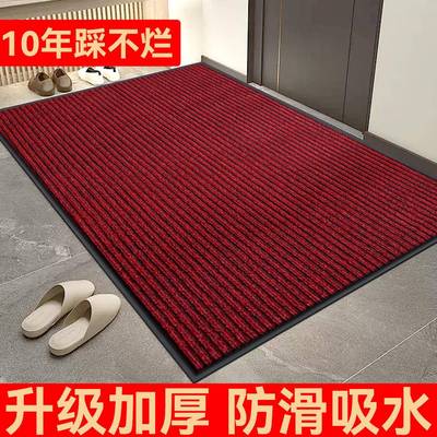 红色入户地垫门口进门门垫客厅可擦免洗耐脏脚垫室外加厚防滑地毯