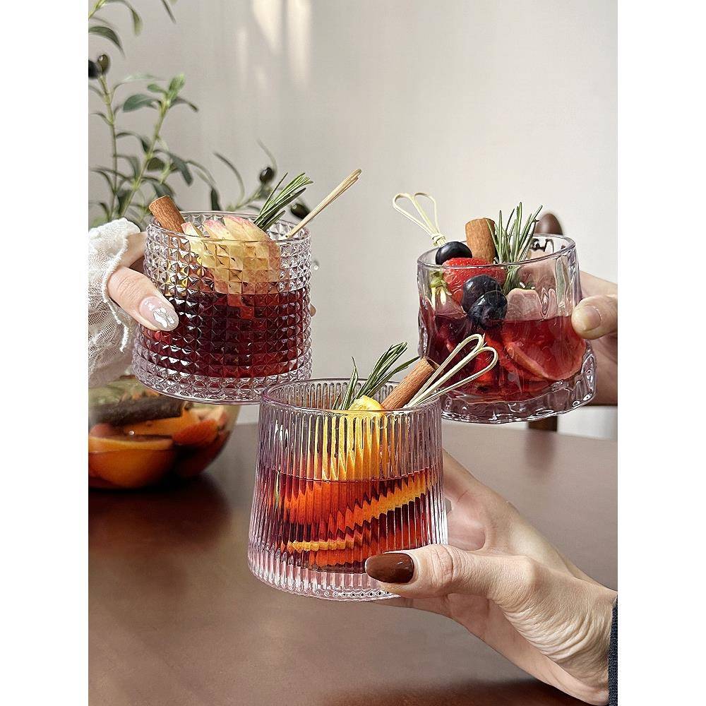 ins博主同款 煮热红酒杯圣诞鸡尾酒高颜值微醺红酒洋酒杯玻璃杯子