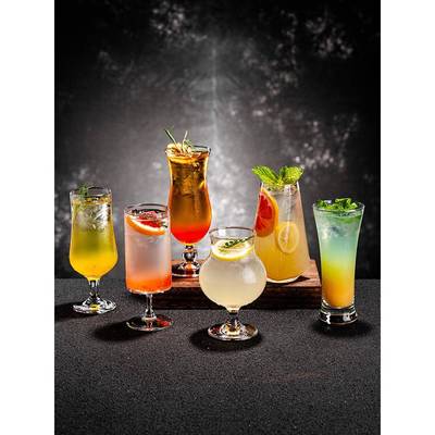 柯林杯酒吧果汁杯玻璃杯长岛冰茶调酒杯子飓风杯莫吉托杯鸡尾酒杯