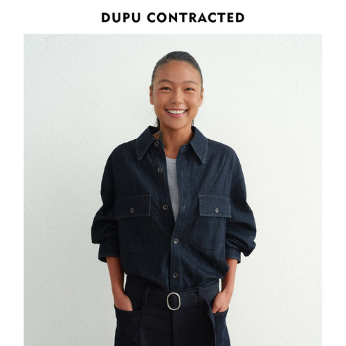 DUPU牛仔原色长袖衬衫