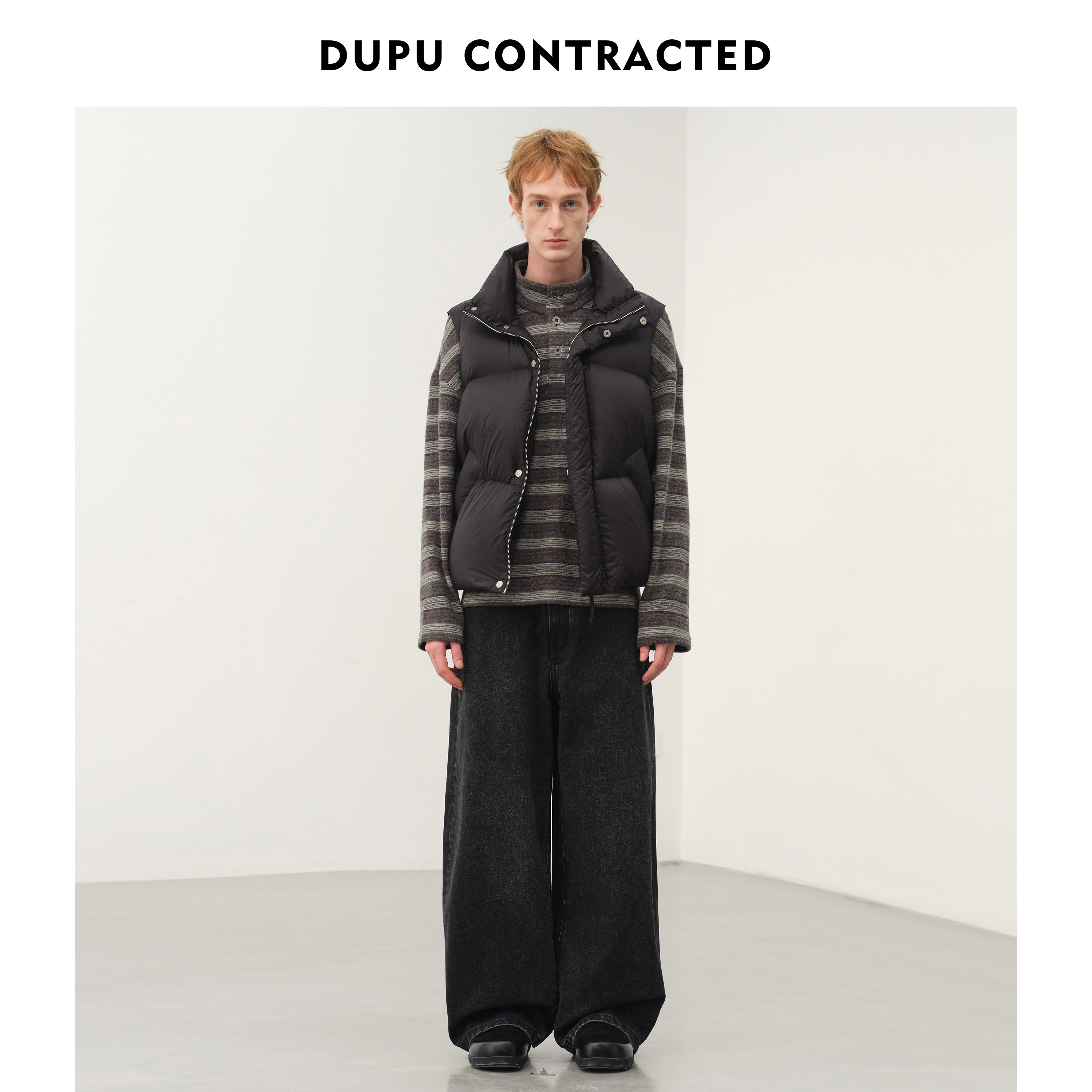 DUPU杜朴 轻盈蓬松鹅绒立领马甲 舒适饱满通勤办公羽绒马甲