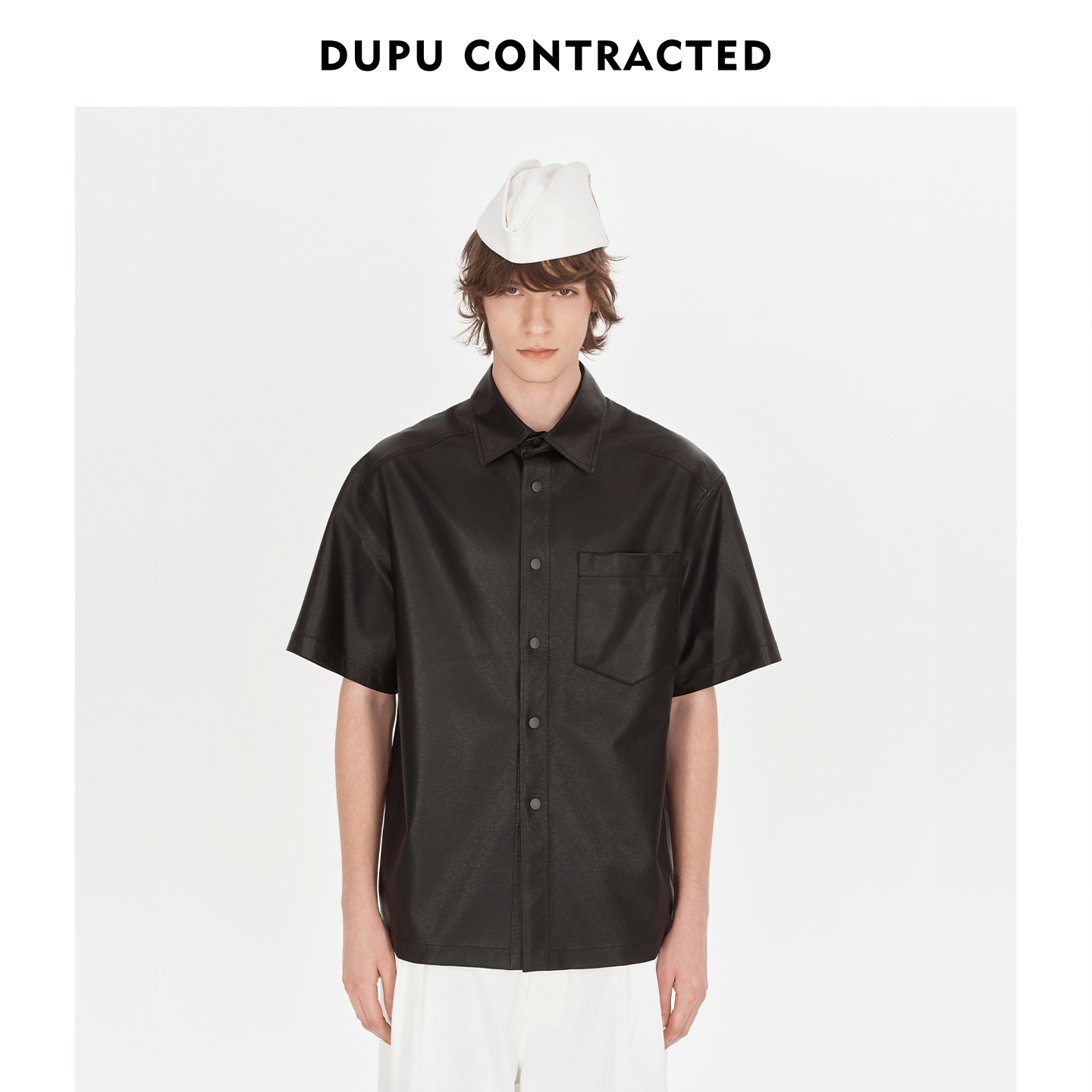 DUPU25夏轻奢绵羊毛衬衫