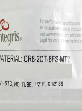 Entegris CR8-2CT-8FS-MT2，CR8系列【侨报商行】