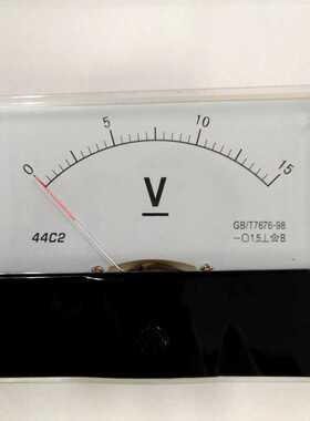 44C2 5V 10V 12V15V 30V 50V 正负10v直流指针式电压表面板表