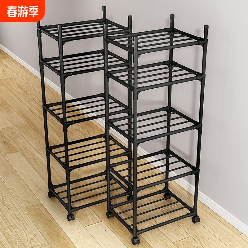 卫生间置物架浴室架子厕所落地毛巾脸盆多层收纳神器移动增高分层